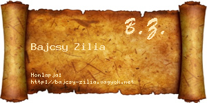 Bajcsy Zilia névjegykártya